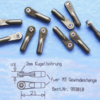 GS Kugle link M2 til 3mm stang 10stk.
