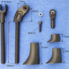 CFK gaffelrorhorn M6 bolt M3 link 20-51mm