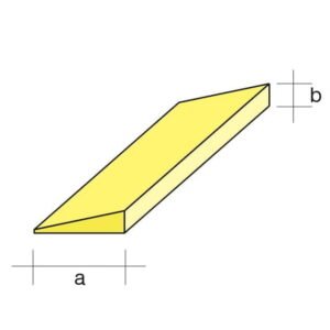 Balsa bagkantsliste 5x25/1m asymmetrisk