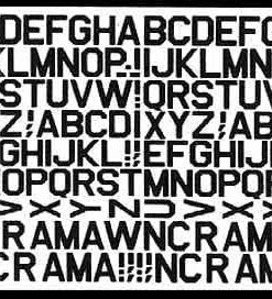 Major Decals Letters stickers 2,5cm black