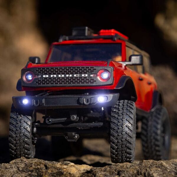 AXIAL 1/24 SCX24 2021 Ford Bronco 4WD Truck Brushed RTR, Red - Image 2