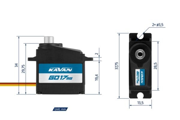 KAVAN GO-17MG servo 17g - Image 3