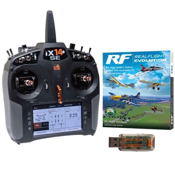 iX14+ SE 20-Channel DSMX Transmitter RealFlight Combo