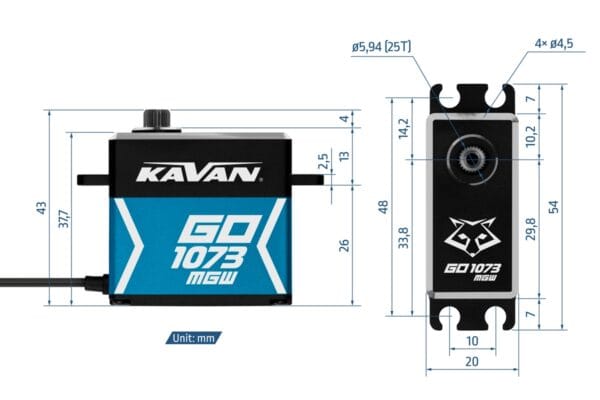 GO-1073MGW (0.135s/60°, 32kg.cm) - Image 3