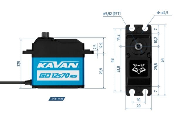 GO-12S70MG (0.06s/60°, 20.5kg.cm) - Image 3