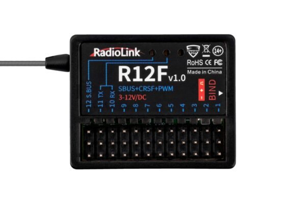 RadioLink T12D radio 12 kanaler FHSS med R12F modtager - Image 6