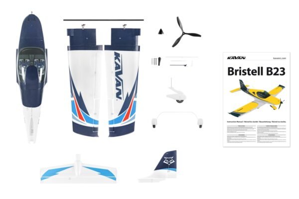 KAVAN Bristell B23 1600mm incl. R8 Rx - blue - Billede 17