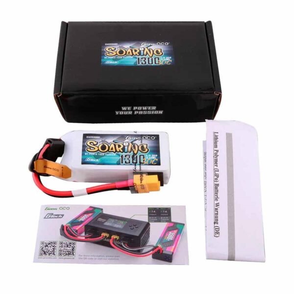 Gensace Soaring LiPo 3S 11.1V-1300-30C (XT60) 71.5x21mm 110g G-Tech - Billede 2