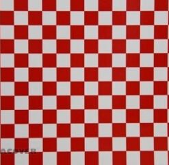 Oracover Fun 4 White-Red Checkered 2m