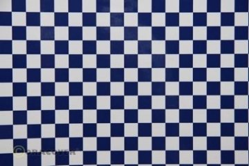 Oracover Fun 4 White-Blue Checkered 2m