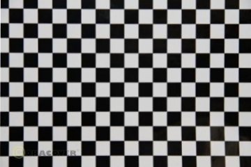 Oracover Fun 4 White-Black Checkered 2m