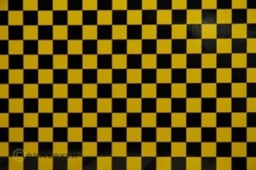Oracover Fun 4 Yellow-Black Checkered 2m