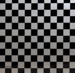 Oracover Fun 4 Silver-Black Checkered 2m